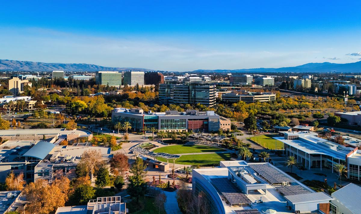 Santa Clara County Aerial panorama displaying residential and commercial areas where trusted senior care is available