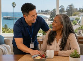 Home care services in Santa Cruz, CA supporting an older couple at home.